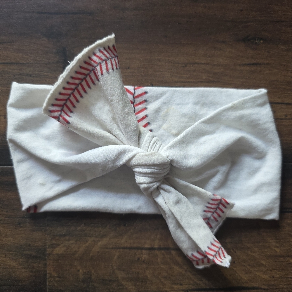 Baby Bling Baseball Headband Bow